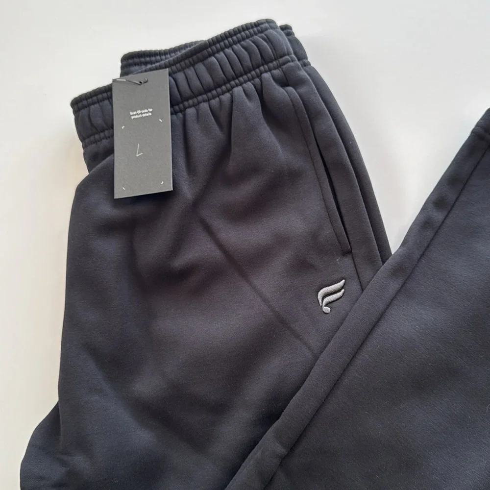 Fabletics Cozy Fleece Wide Leg Sweatpant in Black - Picture 7 of 8